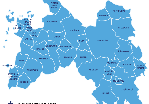 Lapuan hiippakunnan kartta